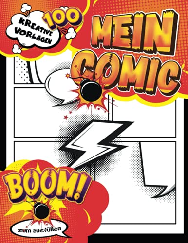 Comic Zeichnen Für Anfänger: Witzige Blanko Comic Buch für Erwachsene, Zeichnen Lernen Geschenk Für Männer Ab 40