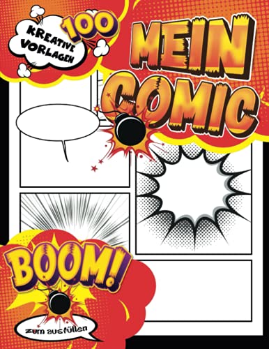 Comics Ünd Mangas Zeichnen: Leeres Comic-Vorlagen-Skizzenbuch mit leeren weiß gerahmten Panels zum Zeichnen und Schreiben. Ein Geschenk für Comic-Liebhaber von Independently published