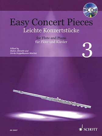 Easy concert pieces Volume 3 +CD --- Flûte traversière et piano von Schott