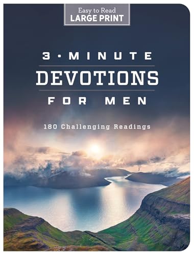 3-Minute Devotions for Men Large Print: 180 Challenging Readings von Barbour Publishing