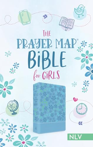 The Prayer Map Bible for Girls Nlv [Sky Blue Shimmer] (Faith Maps)