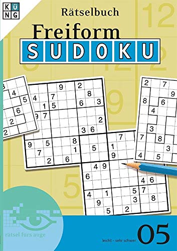 Freiform-Sudoku Rätselbuch.Bd.5: Schwierigkeitsgrad: leicht - sehr schwer