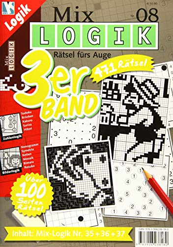 Mix Logik 3er-Band. Nr.8.Nr.8: Inhalt: Mix Logik Nr. 35 + 36 + 37. 471 Rätsel. 471 Rätsel Mix Logik 3er-Band. Nr.8.Nr.8: Inhalt: Mix Logik Nr. 35 + 36 + 37. 471 Rätsel. 471 Rätsel von Keesing Schweiz AG