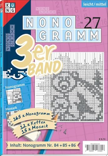 Nonogramm 3er-Band Nr. 27 (Pic-a-Pix: Logik-Rätsel): Rätsel fürs Auge (Nonogramm 3er-Band: (Pic-a-Pix/Rätsel fürs Auge), Band 27)