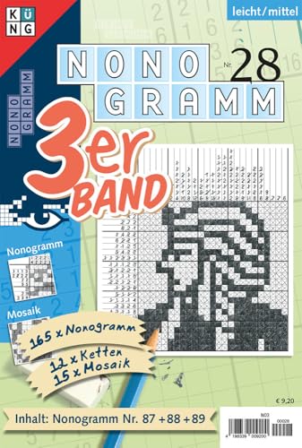Nonogramm 3er-Band Nr. 28 (Pic-a-Pix / Logik-Rätsel): Rätsel fürs Auge (Nonogramm 3er-Band: Rätsel fürs Auge, Band 28) von Keesing Schweiz AG