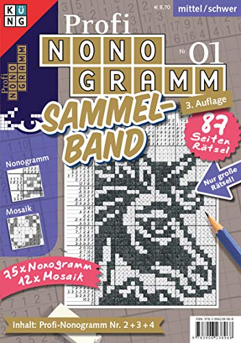 Profi-Nonogramm 3er-Band Nr. 01: Rätsel fürs Auge: Rätsel fürs Auge Profi- Nonogramm 2+3+4 (Pic-a-Pix: Logik-Rätsel)