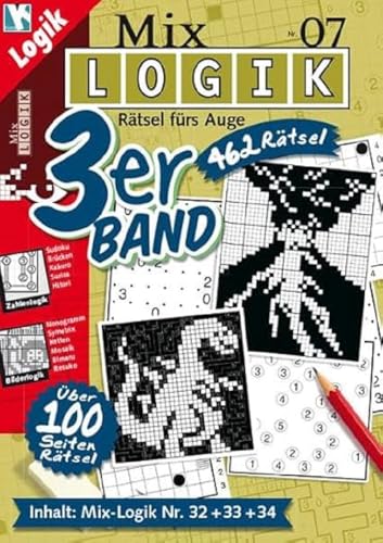 Mix Logik 3er-Band Nr. 7. Nr.7.Nr.7: Rätsel fürs Auge. 462 Rätsel. 462 Rätsel von Keesing Schweiz AG