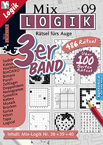 Mix-Logik 3er-Band Nr. 09: Rätsel fürs Auge (Mix Logik 3er-Band: Logik-Rätsel) von Kng Verlags AG