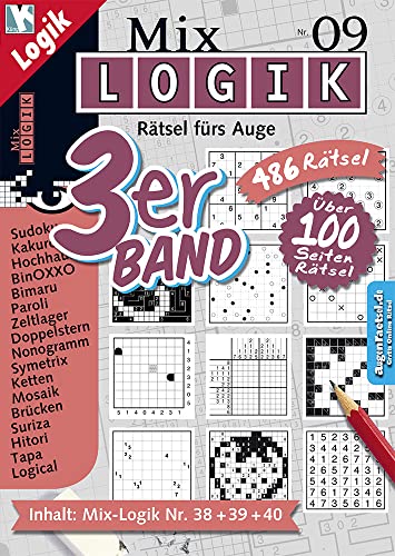 Mix-Logik 3er-Band Nr. 09: Inhalt: Mix-Logik Nr. 38 + 39 + 40 (Mix Logik 3er-Band: Logik-Rätsel, Band 9) von Keesing Schweiz AG