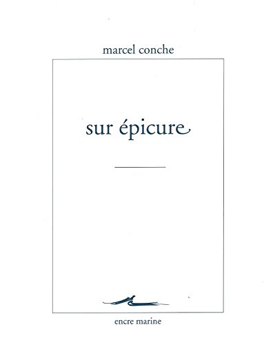 Sur Epicure (Encre Marine) von Les Belles Lettres