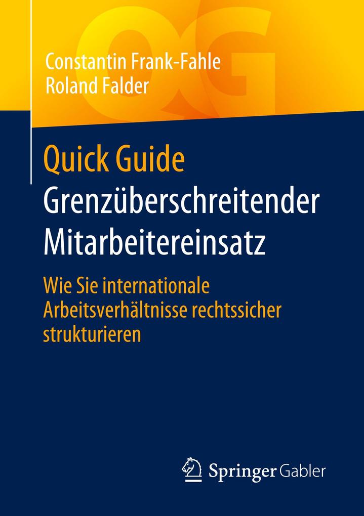 Quick Guide Grenzüberschreitender Mitarbeitereinsatz von Springer Fachmedien Wiesbaden