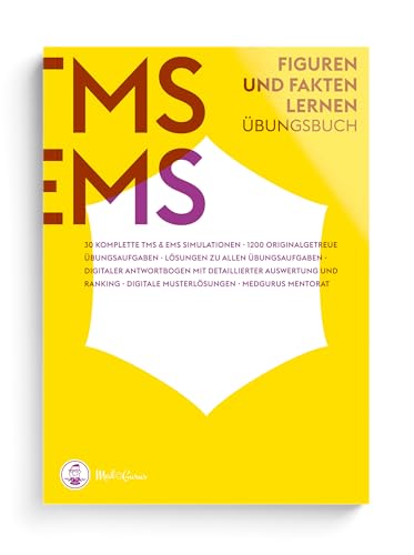 MedGurus TMS & EMS Vorbereitung 2023 Figuren lernen und Fakten lernen - Übungsbuch zur Vorbereitung auf den Medizinertest