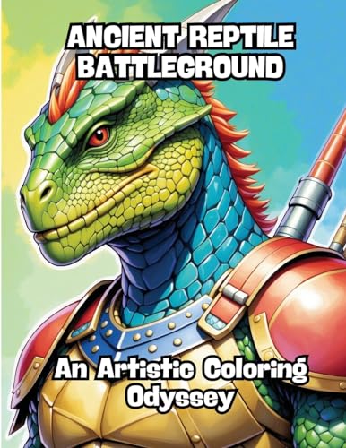 Ancient Reptile Battleground: An Artistic Coloring Odyssey