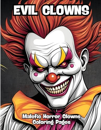 Evil Clowns: Malefic Horror Clowns Coloring Pages von CONTENIDOS CREATIVOS
