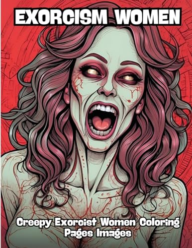 Exorcism Women: Creepy Exorcist Women Coloring Pages Images von CONTENIDOS CREATIVOS