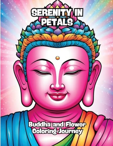 Serenity in Petals: Buddha and Flower Coloring Journey von CONTENIDOS CREATIVOS