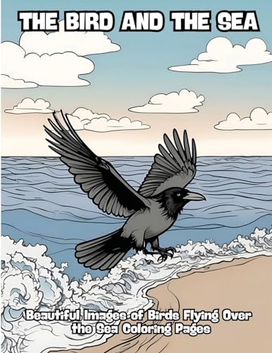 The Bird and the Sea: Beautiful Images of Birds Flying Over the Sea Coloring Pages von CONTENIDOS CREATIVOS