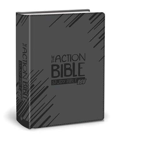 Action Bible Study Bible-ESV: English Standard Version, Virtual Leather, Slate Gray