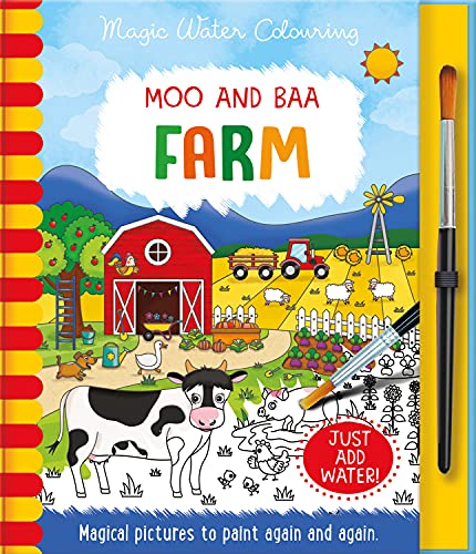 Moo and Baa - Farm, Mess Free Activity Book (Magic Water Colouring)