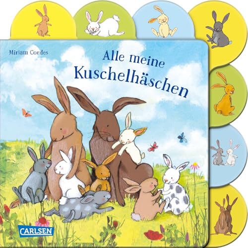 Alle meine Kuschelhäschen: Buntes Registerbuch für kleine Hände