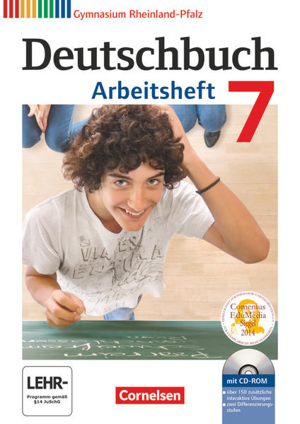 Deutschbuch 7. Schuljahr. Arbeitsheft mit Lösungen und Übungs-CD-ROM. Gymnasium Rheinland-Pfalz von Cornelsen Verlag GmbH