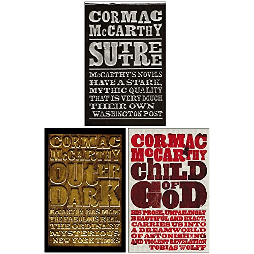 Cormac McCarthy Collection 3 Books Set (Suttree, Outer Dark, Child of God)