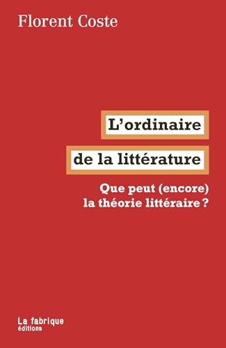 L'ordinaire de la littérature: Que peut (encore) la théorie littéraire ?
