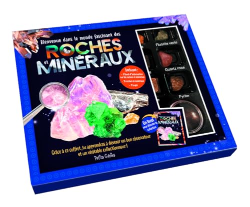 Bienvenue dans le monde fascinant des roches et des minéraux: Avec 1 livret, 15 roches et minéraux et 1 loupe von PETITS GENIES