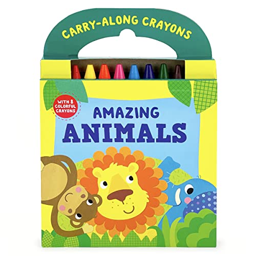 Amazing Animals (Children's Interactive Drawing and Coloring Carry-along Activity Pad With Included Crayons)