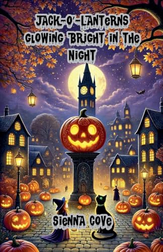 Jack-o'-Lanterns Glowing Bright in the Night (Halloween)