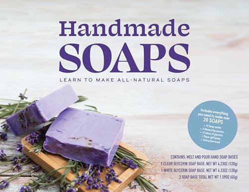 Handmade Soaps Kit: Learn to Make All-Natural Soaps – Make Over 20 Soaps - Includes 12 Soap molds, 2 measuring spoons, 5 Colors of glycerin, Paper gift boxes, Instruction book von Chartwell Books
