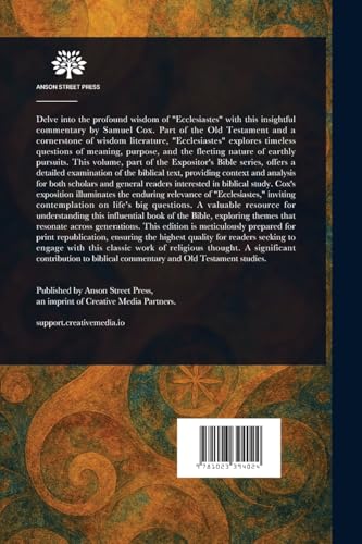 Expositor's Bible: The Book of Ecclesiastes von Anson Street Press