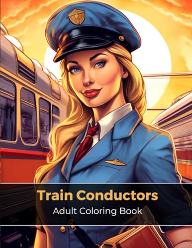 Train Conductors Adult Coloring Book: A Whimsical Coloring Journey for Adults and Kids von Independently published