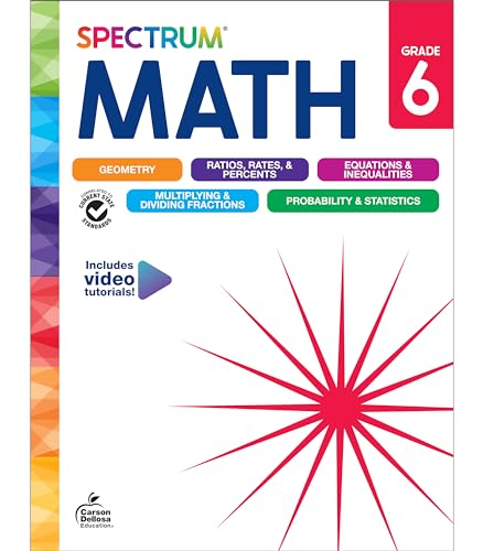 Spectrum Math Workbook, Grade 6 von Spectrum