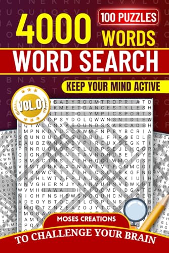 4,000 Word Search in 100 Puzzles Vol. 1: Endless Word Fun: 4,000 Words Across 100 Engaging Puzzles for All ages von Independently published
