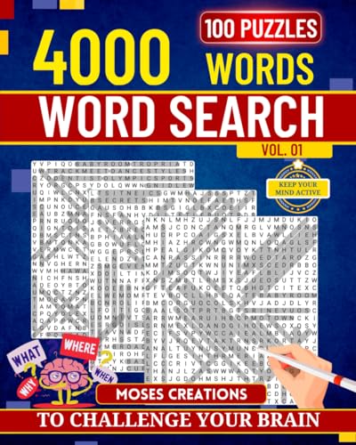 4,000 Word Search in 100 Puzzles Vol. 1: Fun & Relaxing Word Search Puzzles for Teen, Adult, and Seniors von Independently published