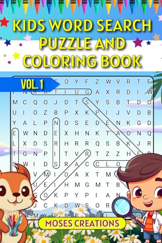 Word Search & Color Fun: 50 Puzzles for Kids with 10 Words Each, Vol. 1: A Fun and Educational Activity Book for Children of all Ages von Independently published