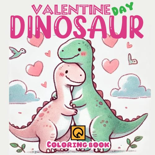 Valentine's Day Dinosaur: Sweetheart Cozy Bold and Easy Design Coloring book 2025 Cute Funny Characters For Kids, Boys, And Girls, Pages with 50 ... Unique for Ice Dino-Loving & Lovers couple von Independently published