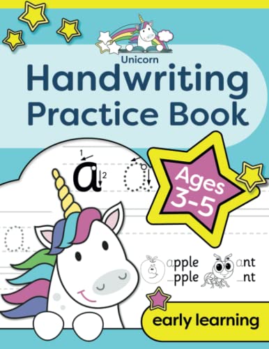 Handwriting Practice Book: A Reception Workbook And Pre School Learning Unicorn Book. Learn To Write. Handwriting Practice For Kids von Eight15 Ltd