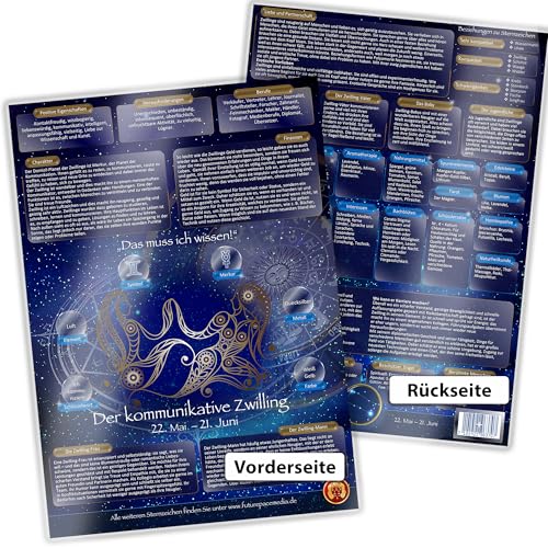 Sternzeichen Geschenk [Zwillinge] – Schenke Selbsterkenntnis & Einblicke! Liebe, Partnerschaft, Stärken, Beruf & Finanzen – Menschen die zu ihm ... Geschenk voller Bedeutung [DINA 4, laminiert] von FuturePaceMedia