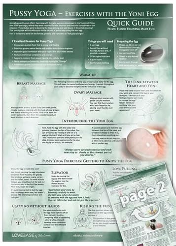 Pussy Yoga - Quick Reference (2022): [DIN A4 - 2 pages, laminated] pelvic floor training with the yoni egg