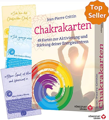 Chakrakarten: 49 Karten zur Aktivierung und Stärkung deiner Energiezentren (Chakren Buch und Chakra Karten)