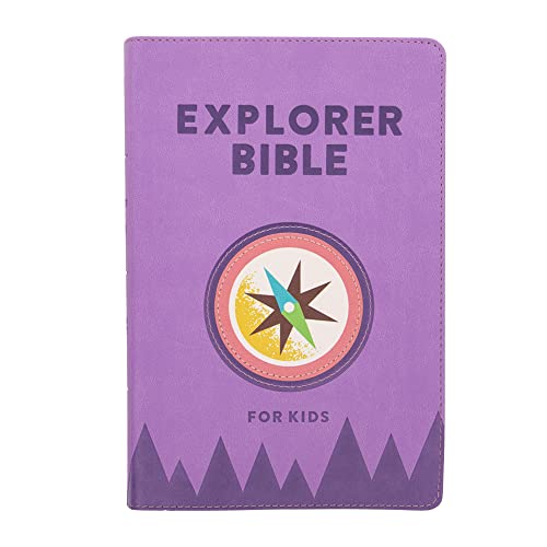 Holy Bible: Csb Explorer Bible for Kids, Lavender Compass Leathertouch von LifeWay Christian Resources