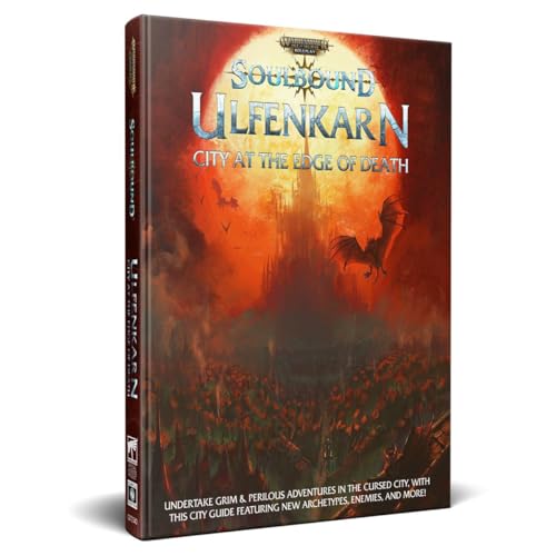 Warhammer Age of Sigmar: Soulbound, Ulfenkarn: City at the Edge of Death, RPG for Board Game, For 3 to 6 Players and Ages 14+, Cubicle 7