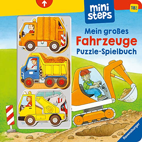 ministeps: Mein großes Fahrzeuge Puzzle-Spielbuch: Ab 18 Monaten