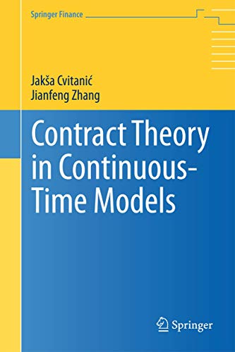Contract Theory in Continuous-Time Models (Springer Finance) von Springer