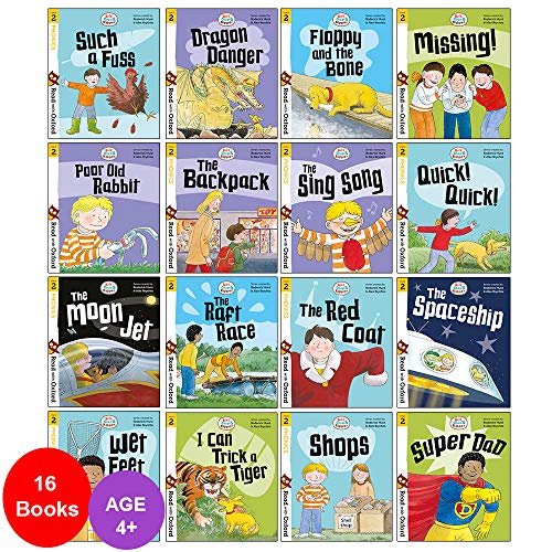 Biff, Chip and Kipper Stage 2 Read with Oxford: 4+: 16 Books Collection Set