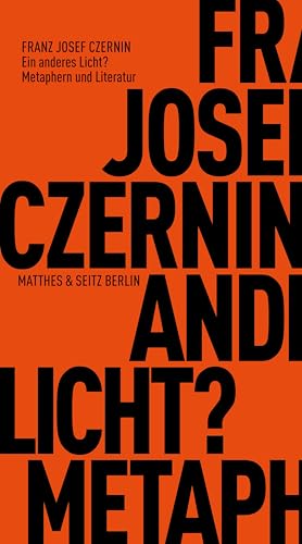Ein anderes Licht?: Metaphern und Literatur (Fröhliche Wissenschaft) von Matthes & Seitz Berlin