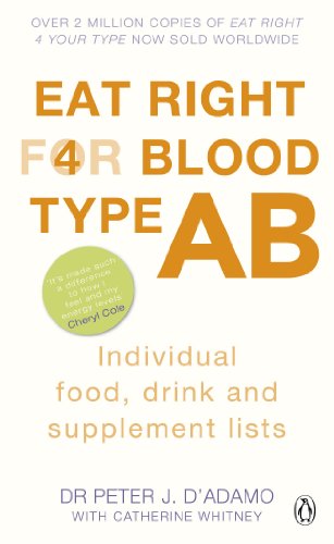 Eat Right for Blood Type AB: Maximise your health with individual food, drink and supplement lists for your blood type Eat Right for Blood Type AB: Maximise your health with individual food, drink and supplement lists for your blood type