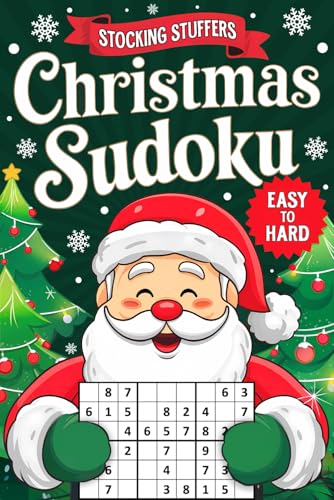 Stocking Stuffers: Christmas Sudoku: Fun Holiday Activity Book for Adults and Teens: 70+ Puzzles with Easy, Medium, and Hard Levels von Independently published